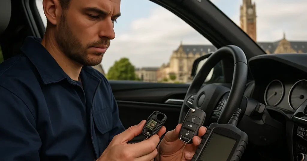 Remplacement coque de clé de voiture cassée atelier serrurier Roubaix